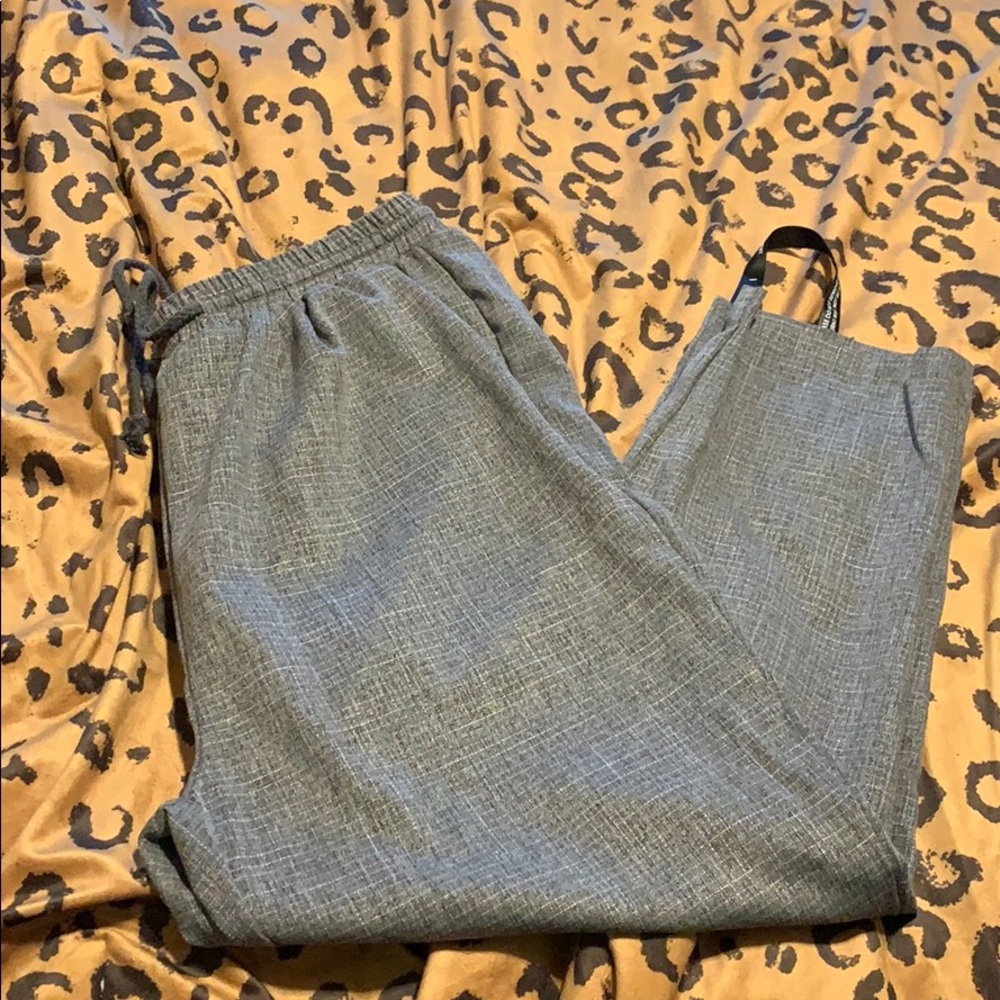 Gray Tie Waist Trousers